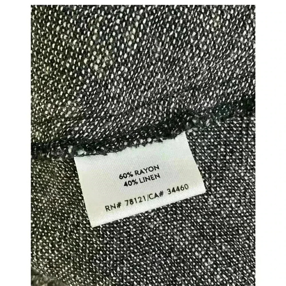 Eileen Fisher Black and White Plaid A-Line Knee Length Skirt PS - Picture 4 of 4